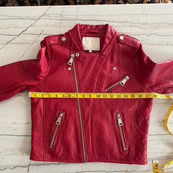 Maje Bonnie Leather Moto Jacket - Picture 6 of 12